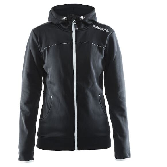 LEISURE FULL ZIP HOOD DAME SVART
