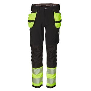 BULLDOG HÅNDVERKSBUKSE STRETCH SVART/GUL KL.1